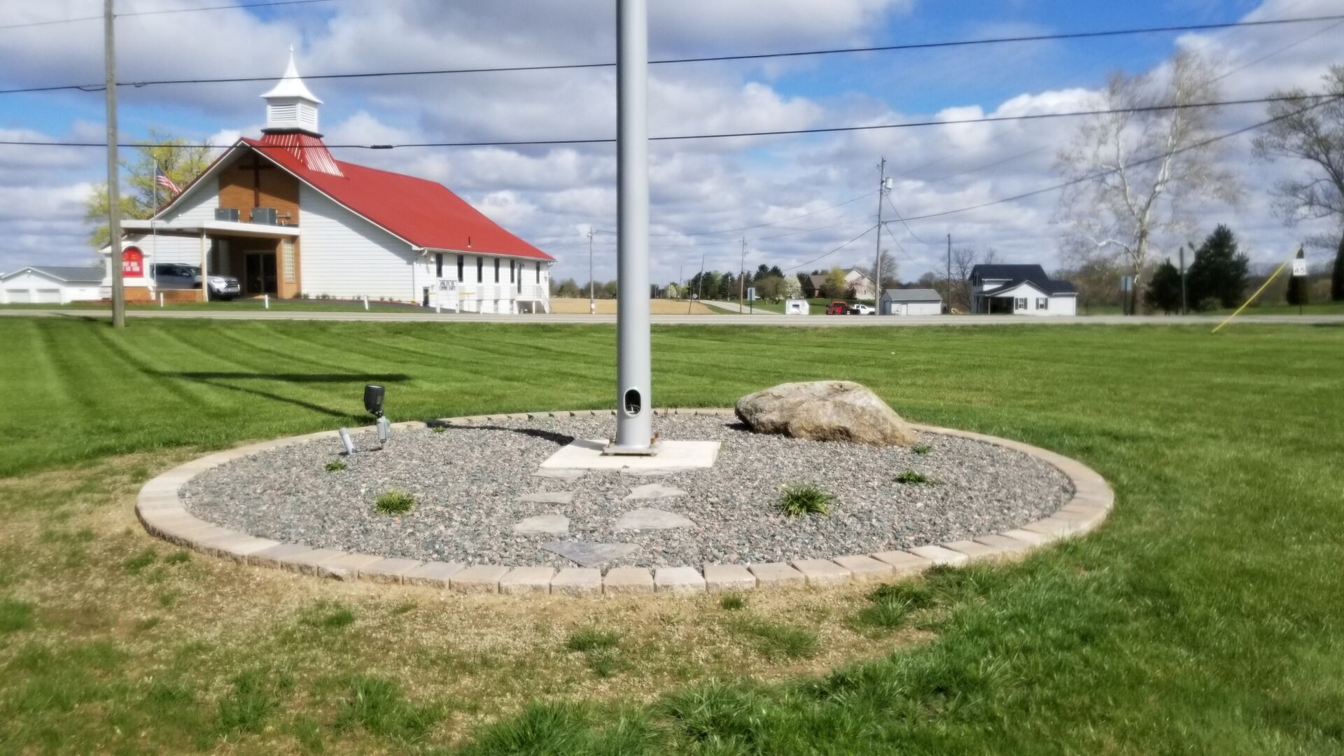 Flag pole landscaping project completed in Jackson Township